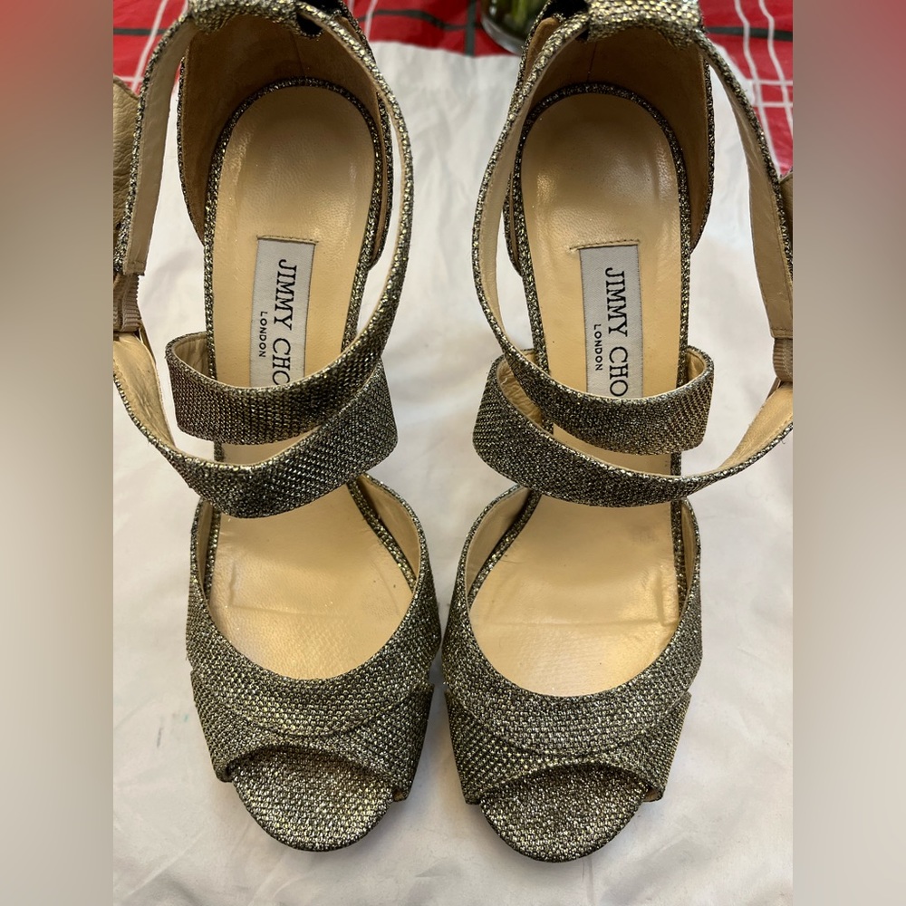 Jimmy Choo gold heels